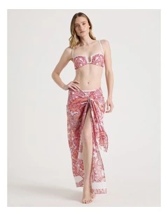 Giselle Sarong in White Paisley