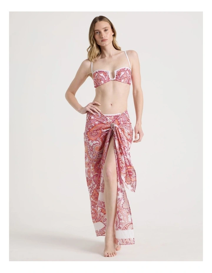 Giselle Sarong in White Paisley image 1
