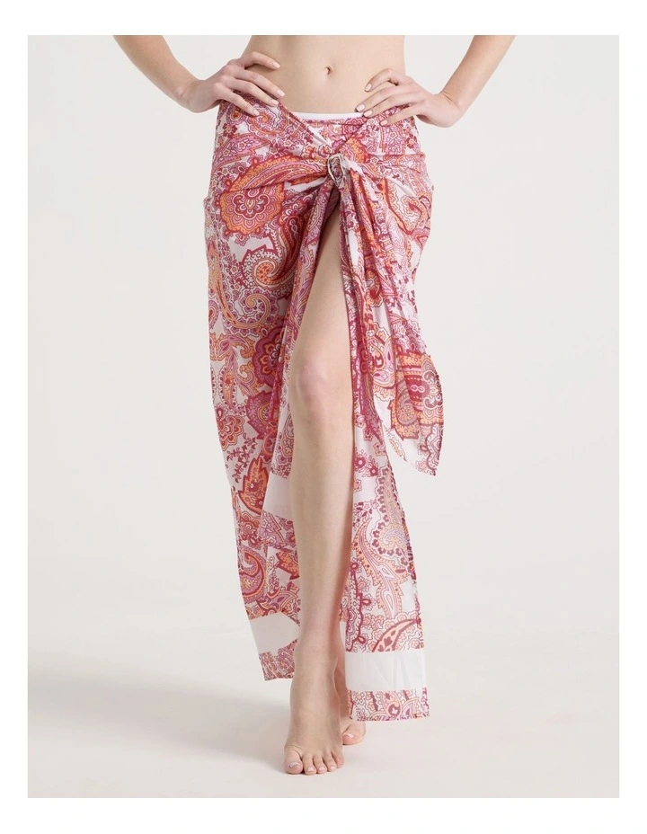 Giselle Sarong in White Paisley image 2