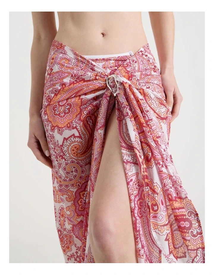 Giselle Sarong in White Paisley image 4