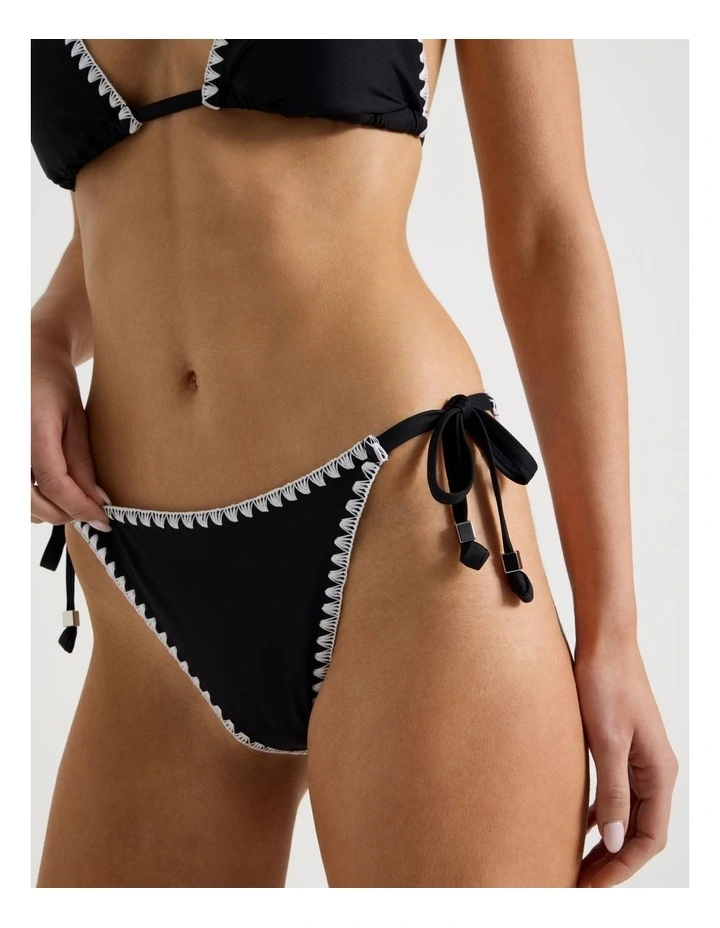 Karina Crochet Swim Bottom in Black image 2