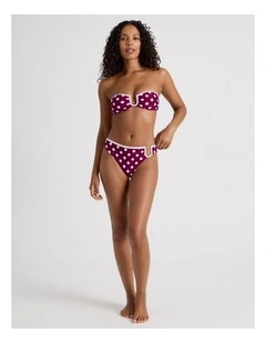 Lauren Swim Bottom in Wine Spot