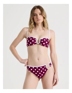 Lauren Swim Bottom in Wine Spot