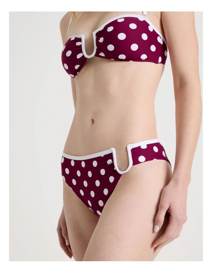 Lauren Swim Bottom in Wine Spot image 2