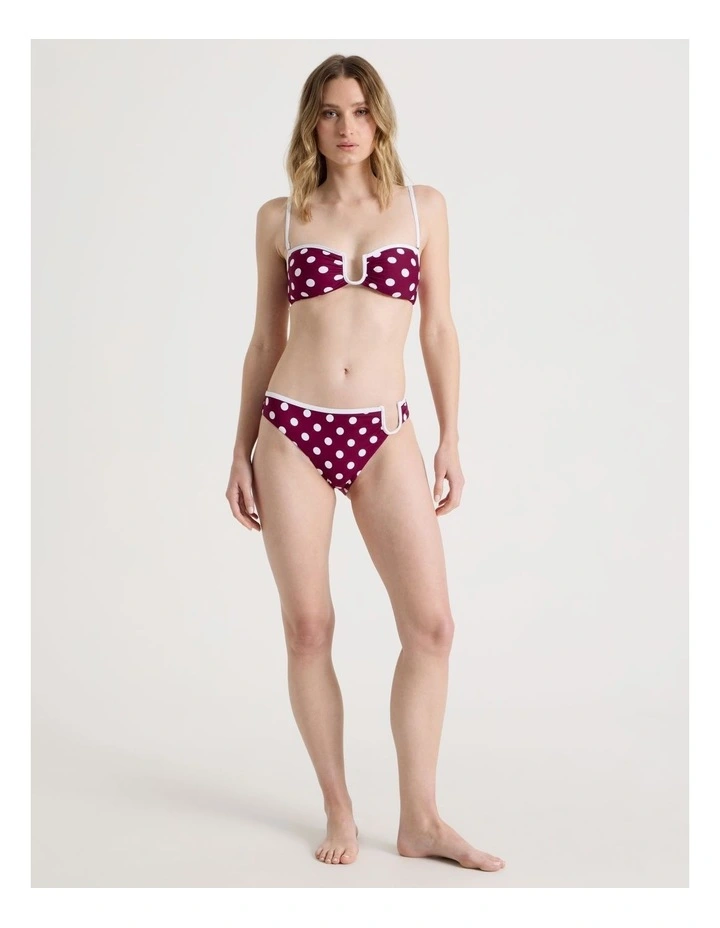Lauren Swim Bottom in Wine Spot image 3