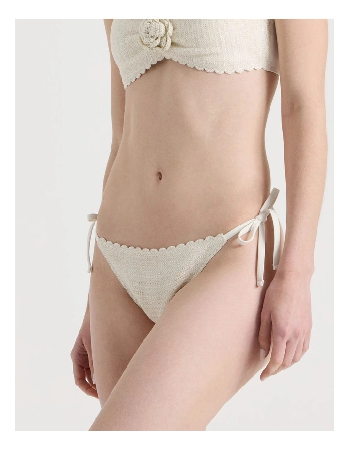 Dahlia Crochet Swim Bottom in White Crochet image 2