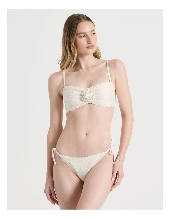 Dahlia Crochet Swim Bottom in White Crochet image 3