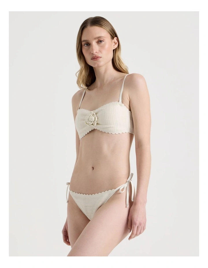 Dahlia Crochet Swim Bottom in White Crochet image 4