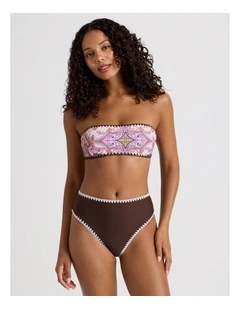 Lottie High rise Swim Bottom in Chocolate