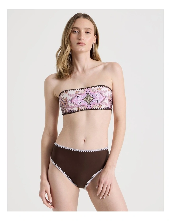 Lottie High rise Swim Bottom in Chocolate image 2