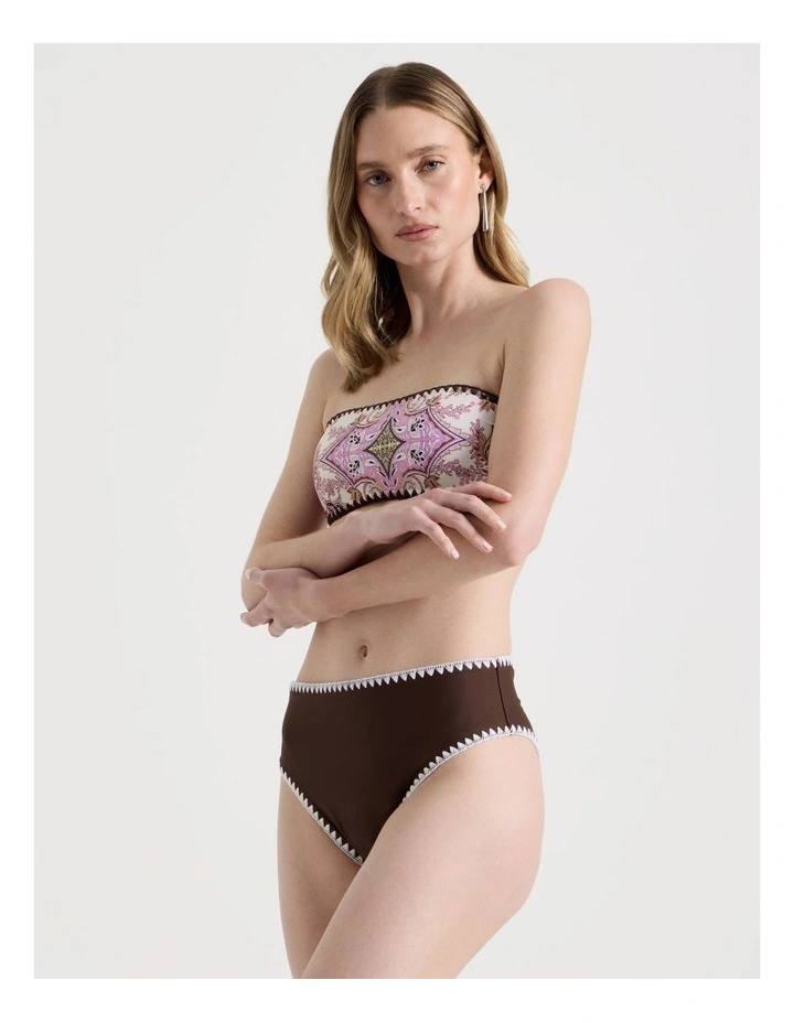 Lottie High rise Swim Bottom in Chocolate image 3