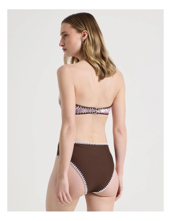 Lottie High rise Swim Bottom in Chocolate image 4