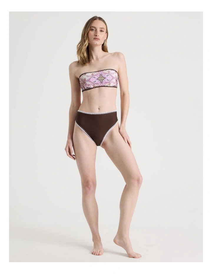 Lottie High rise Swim Bottom in Chocolate image 5
