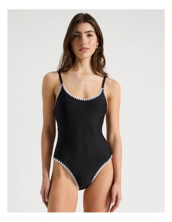 Bonnie Crochet Swimsuit in Black image 5