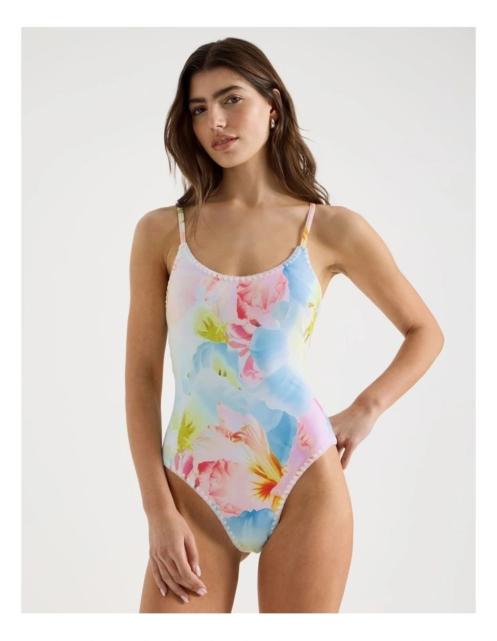 Bonnie Crochet Swimsuit in Summer Floral image 1