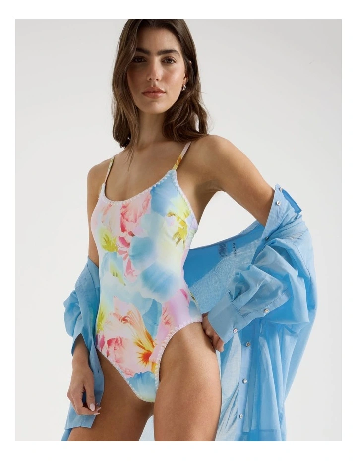 Bonnie Crochet Swimsuit in Summer Floral image 2