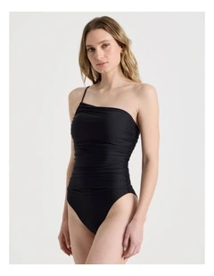 Candice One shoulder Swimsuit in Black
