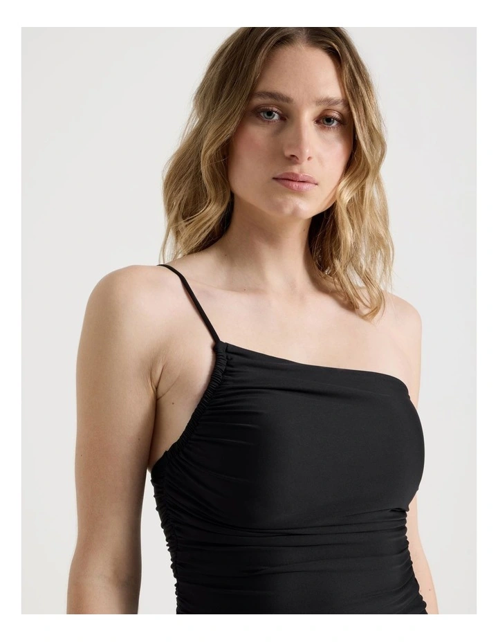 Candice One shoulder Swimsuit in Black image 2