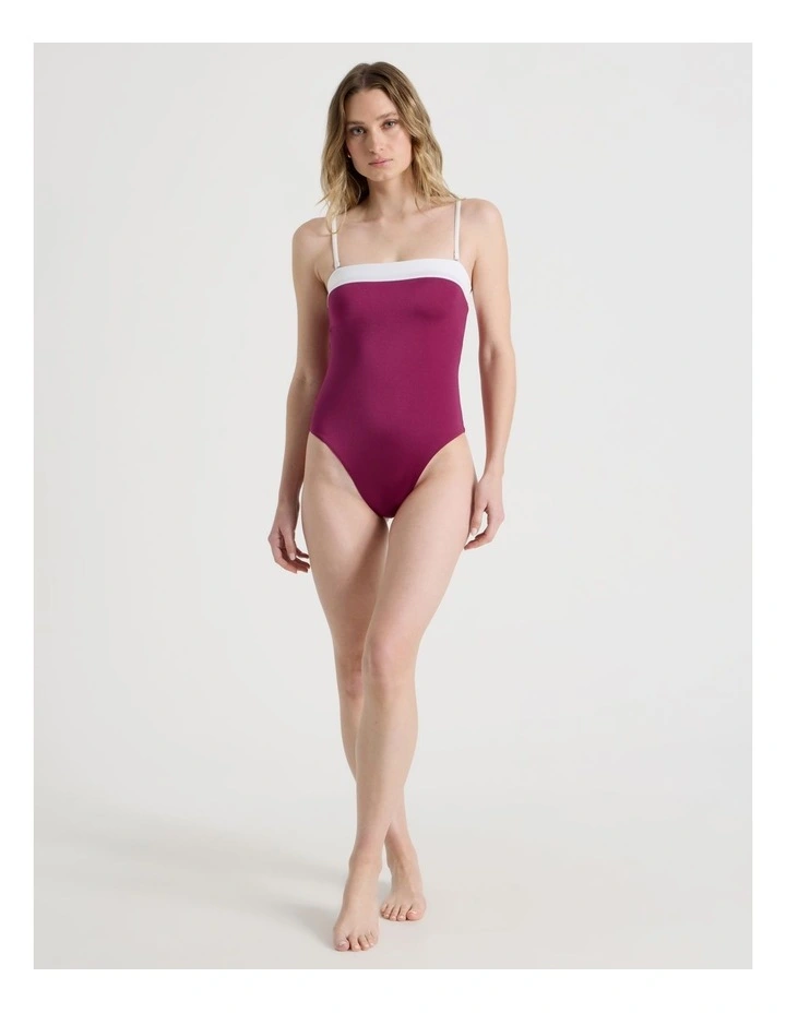 Jasmine Swimsuit in Wine Red image 2