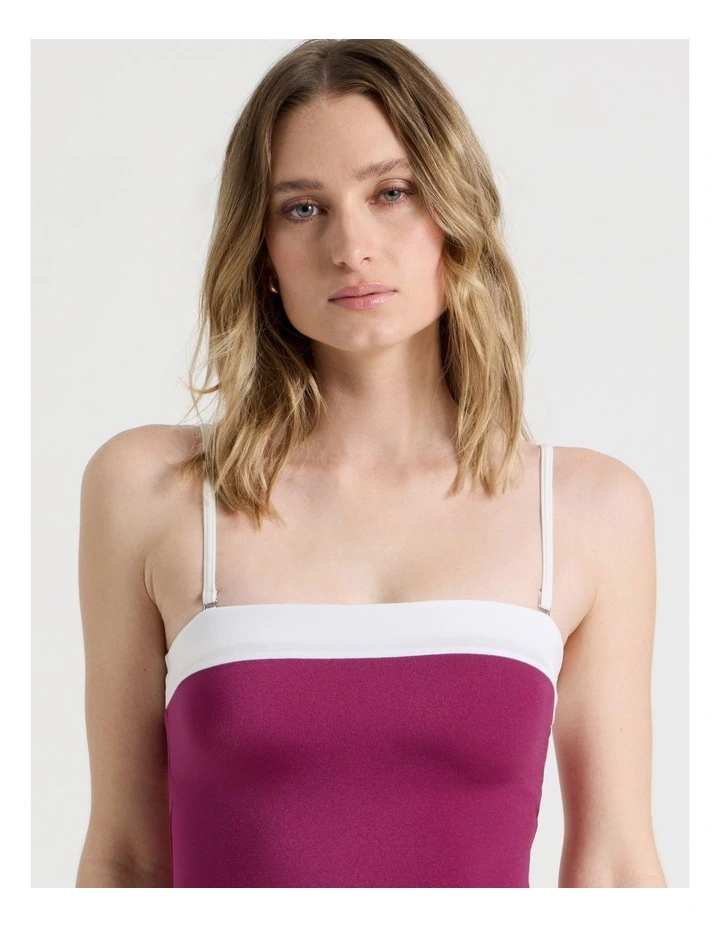 Jasmine Swimsuit in Wine Red image 4