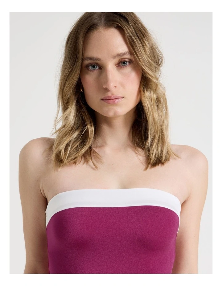 Jasmine Swimsuit in Wine Red image 6