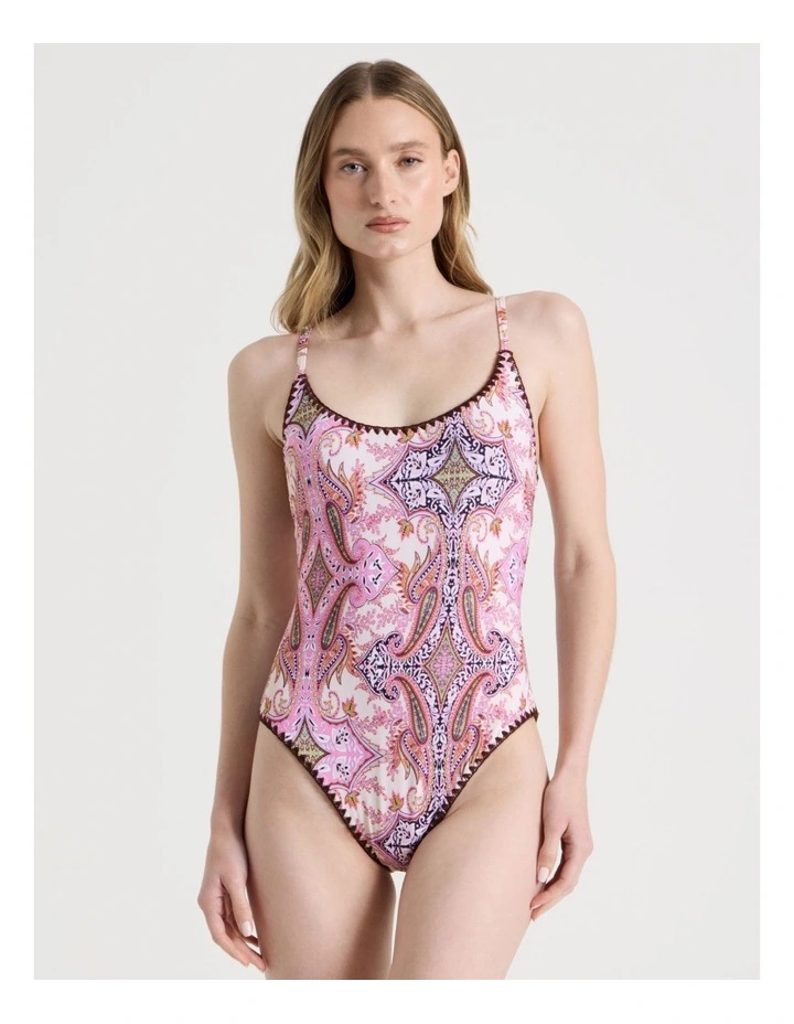 Bonnie Crochet Swimsuit in Patchwork image 3
