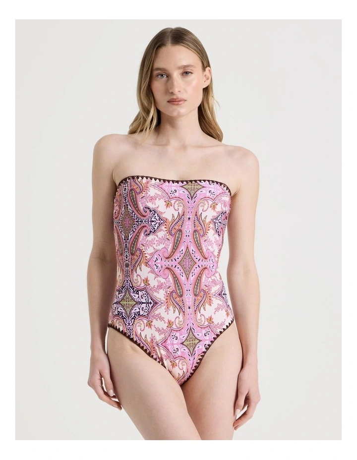 Bella Crochet Swimsuit in Patchwork image 2