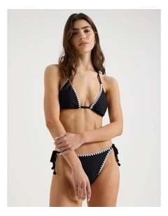 Rosie Crochet Swim Top in Black