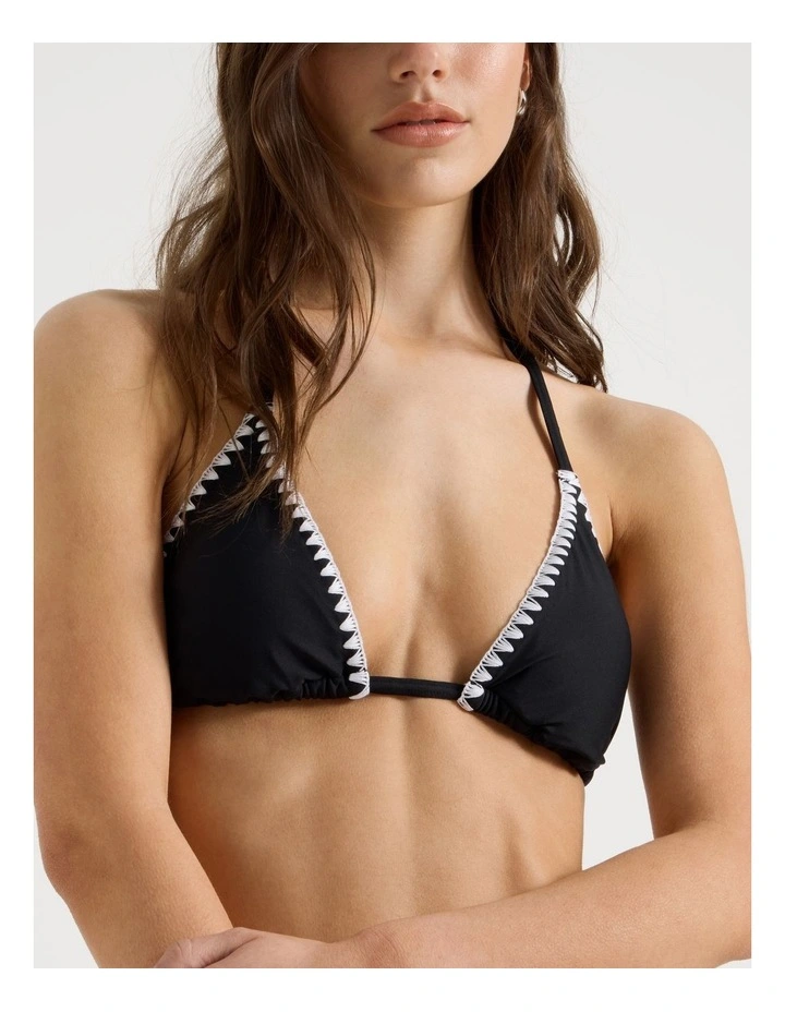 Rosie Crochet Swim Top in Black image 4