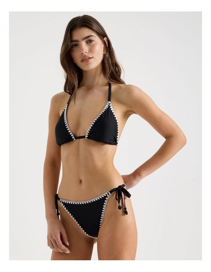 Rosie Crochet Swim Top in Black image 5