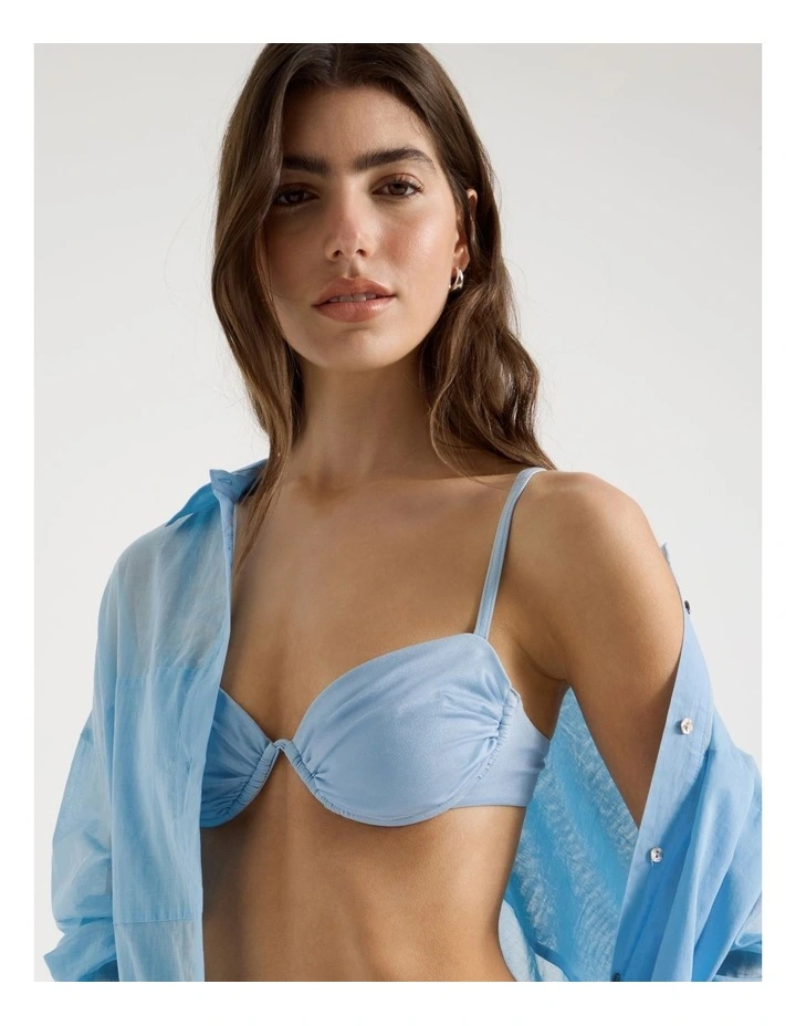 Poppy Swim Top in Blue image 3