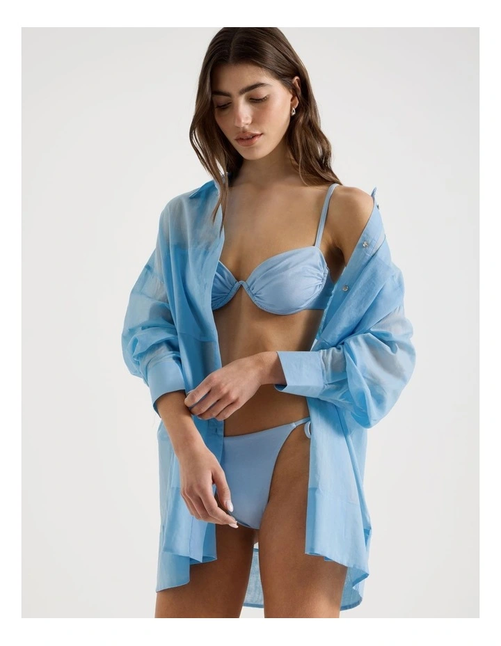 Poppy Swim Top in Blue image 6