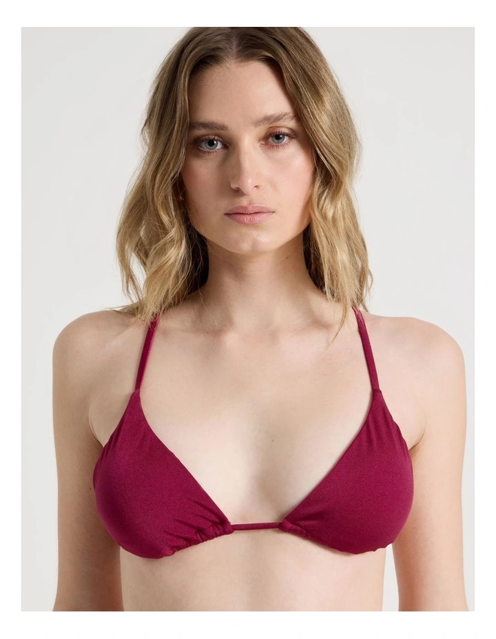Mia Swim Top in Wine Red image 1