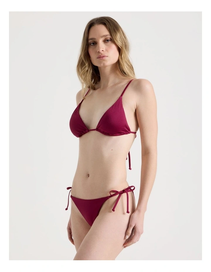 Mia Swim Top in Wine Red image 2