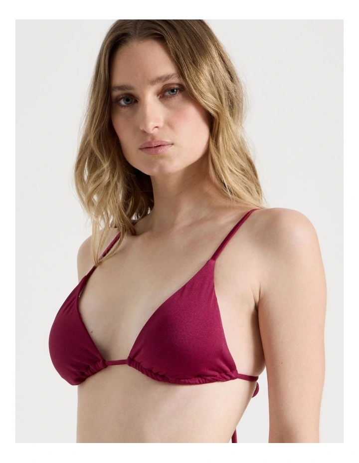 Mia Swim Top in Wine Red image 3