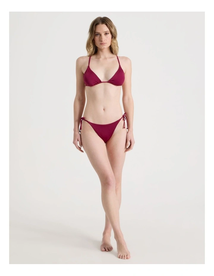 Mia Swim Top in Wine Red image 4
