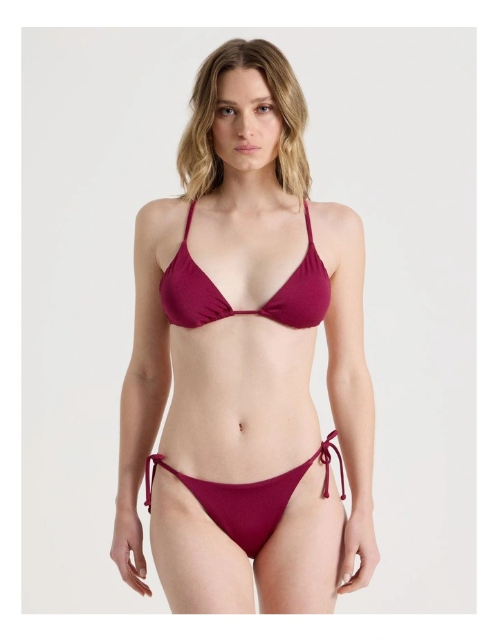 Mia Swim Top in Wine Red image 5