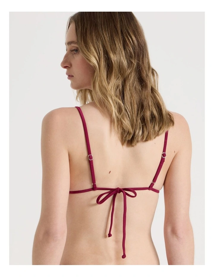 Mia Swim Top in Wine Red image 6