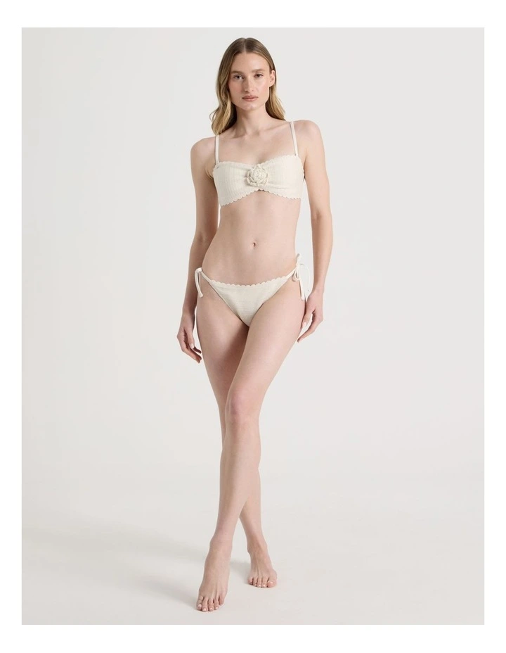 Theodora Flower Swim Top in White Crochet Flower image 2