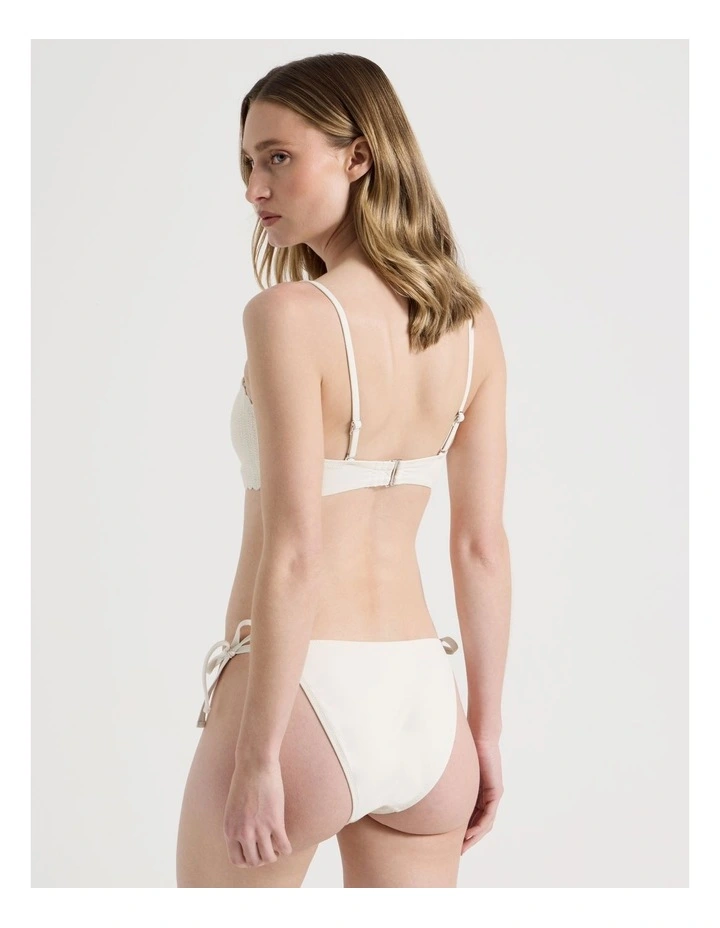 Theodora Flower Swim Top in White Crochet Flower image 4