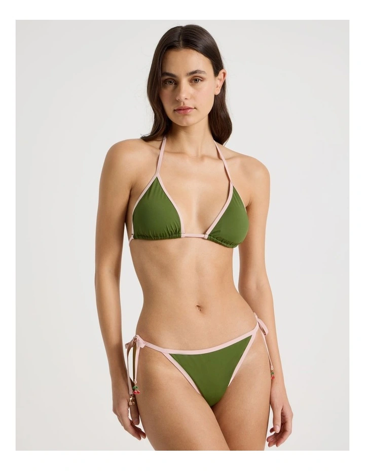 Kaia Contrast Swim Bottom in Olive/Pink image 3