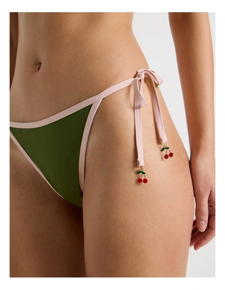 Kaia Contrast Swim Bottom in Olive/Pink image 4