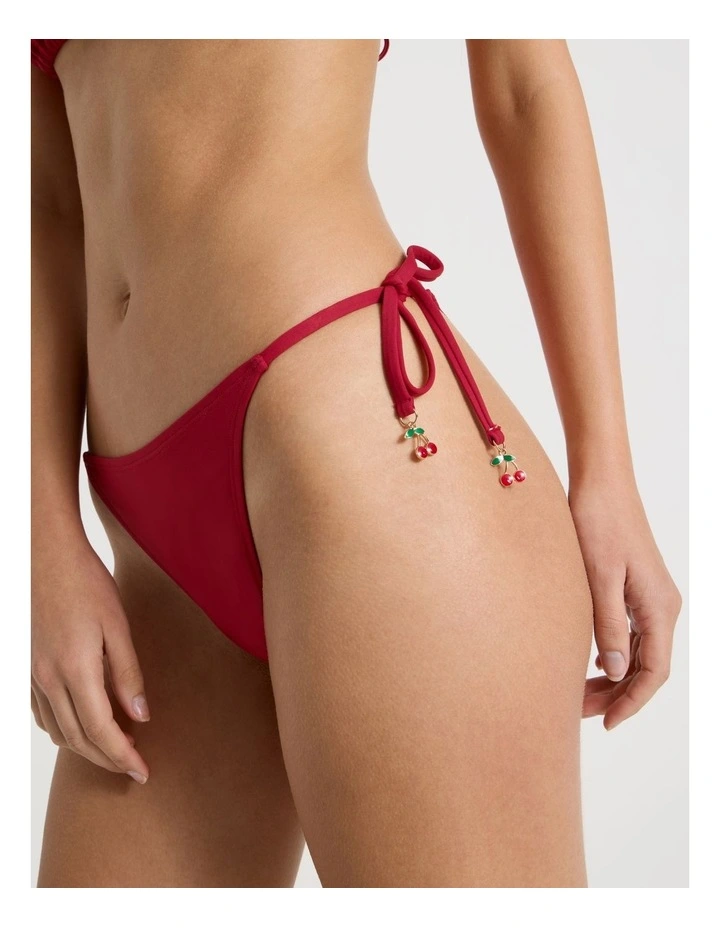 Kaia Swim Bottom in Red image 4