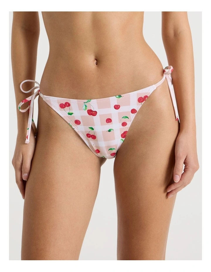 Kaia Swim Bottom in Cherry Gingham image 2