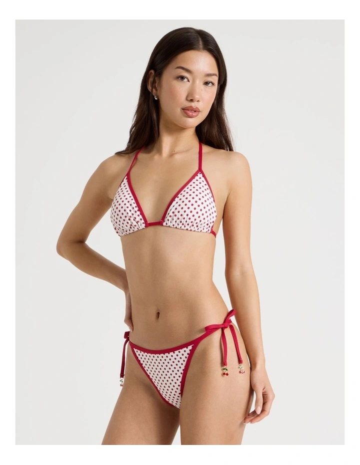 Kaia Contrast Swim Bottom in Chilli Red Spot image 3