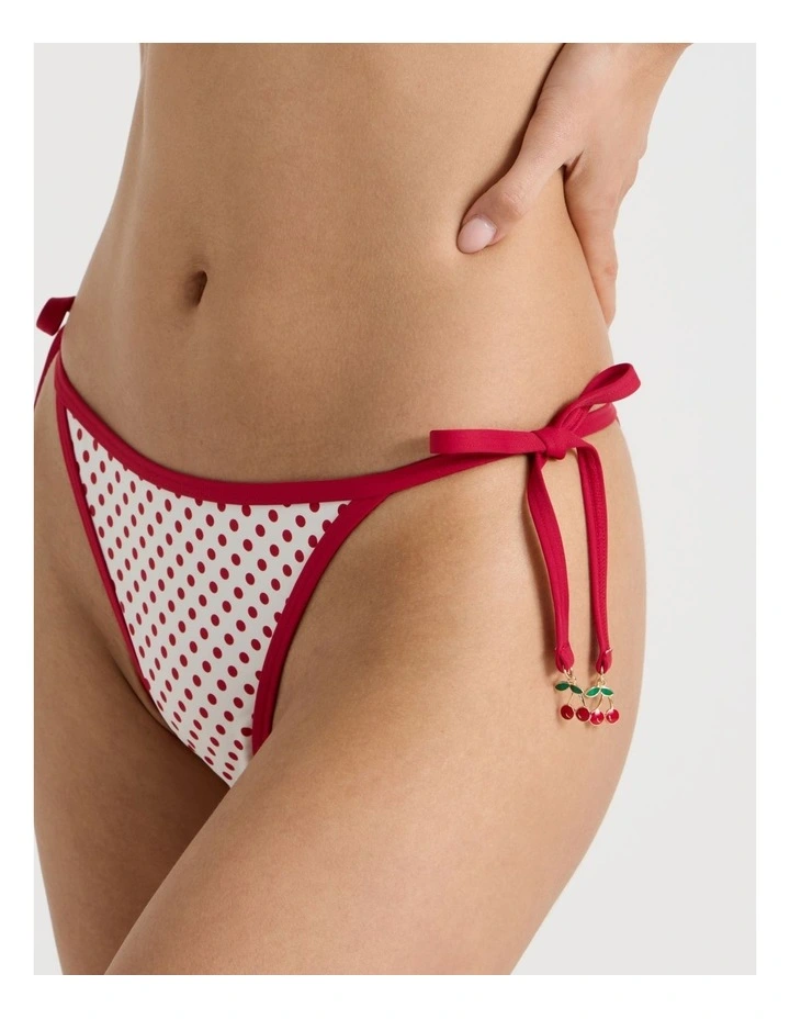 Kaia Contrast Swim Bottom in Chilli Red Spot image 5