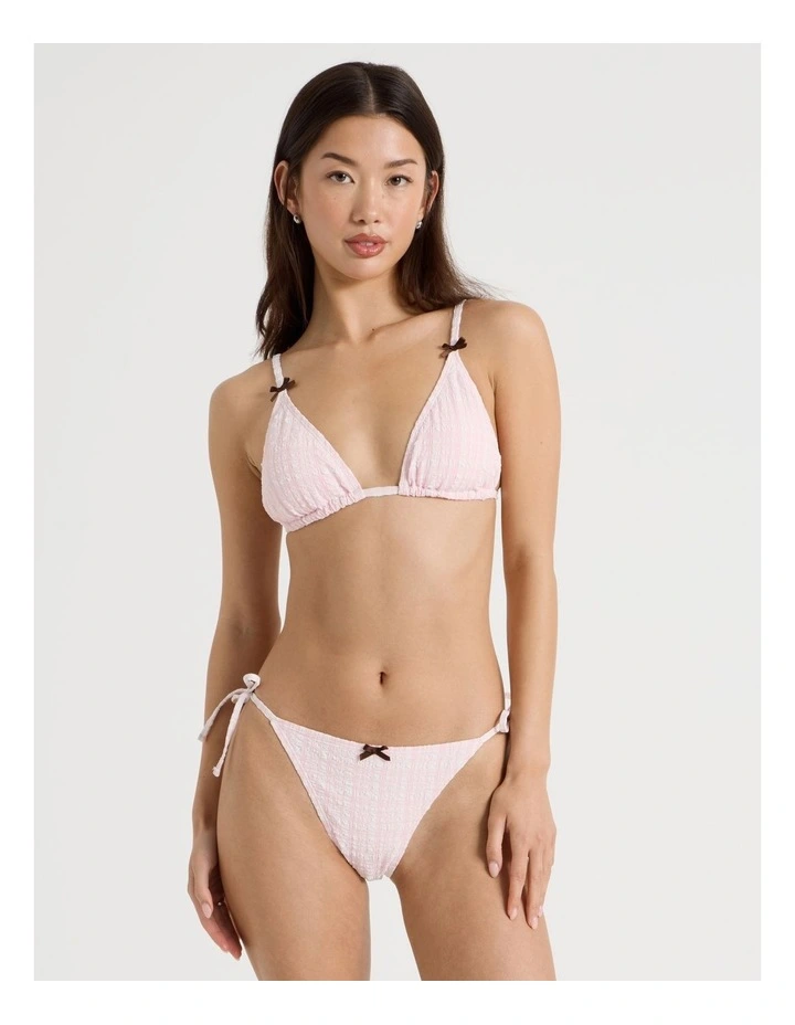 Kaia Swim Bottom in Baby Pink Check image 5