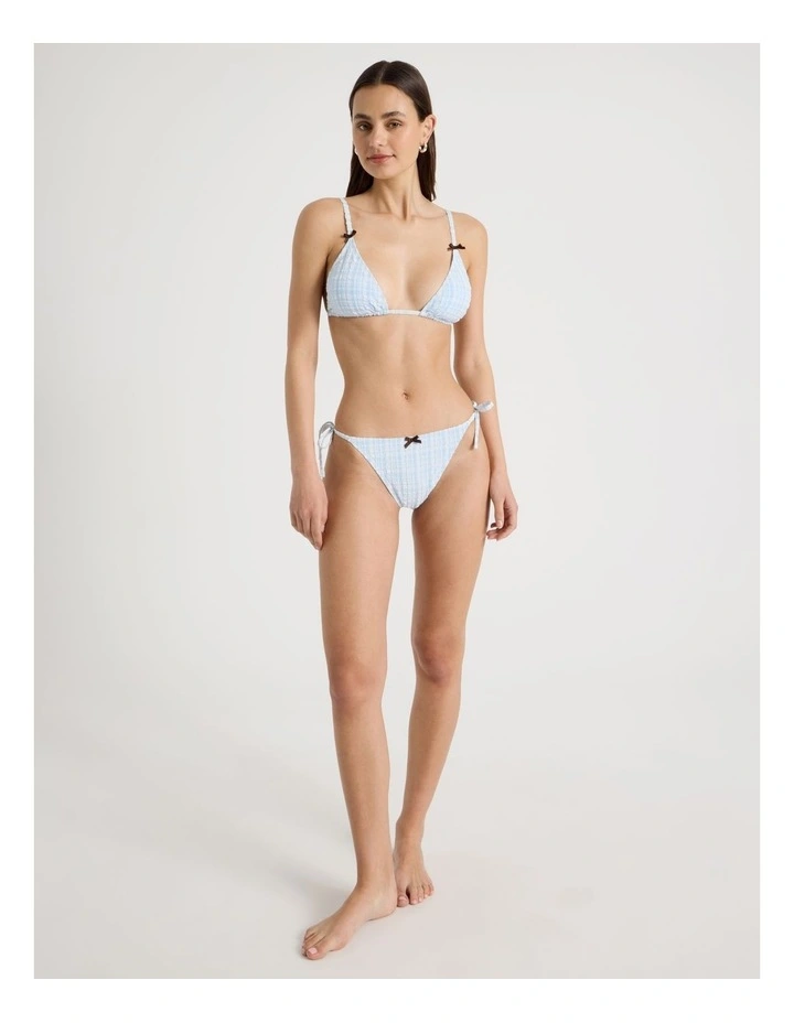 Ava Swim Shortie in Blue Check image 3
