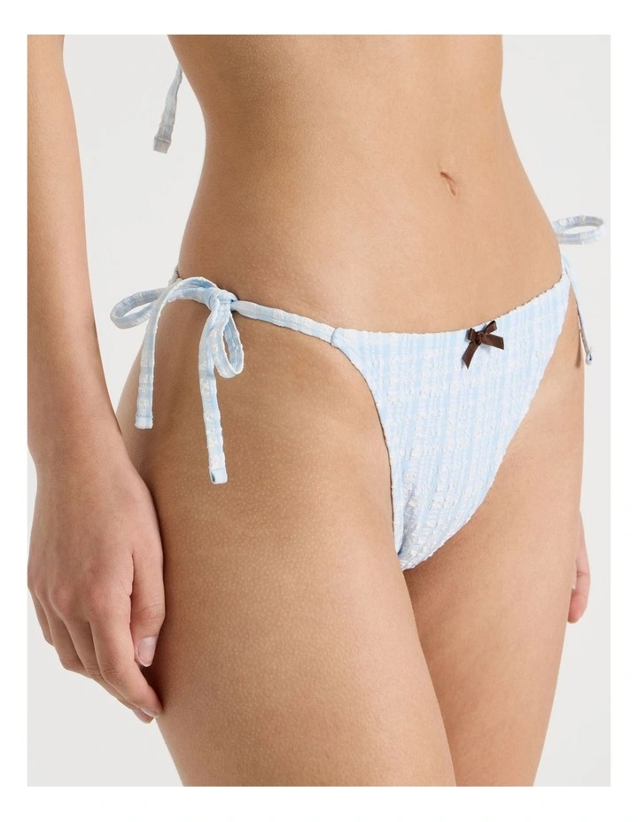 Ava Swim Shortie in Blue Check image 4
