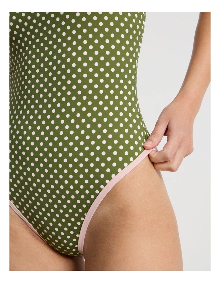 Camila Swimsuit in Olive Spot image 4